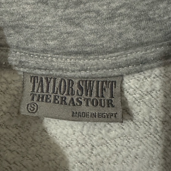 Taylor Swift The Eras Tour Concert Gray Quarter Zip Cotton Sweatshirt - Picture 9 of 10